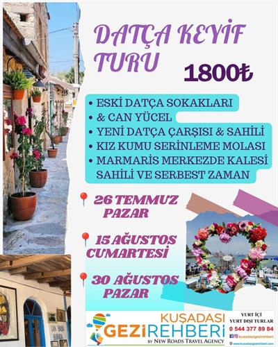DATÇA,ESKİ DATÇA,SELİMİYE,TURGUT ŞELALESİ,KIZ KUMU,MARMARİS MERKEZ TURU